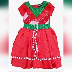 Jojo’s Closet party dress with sequins, fringe, and pom poms Sz XXL